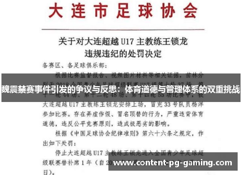 魏震禁赛事件引发的争议与反思：体育道德与管理体系的双重挑战